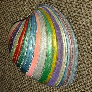 Handmade hand painted seashell ashtrays